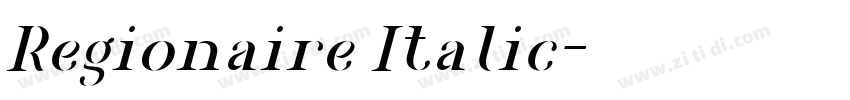 Regionaire Italic字体转换
